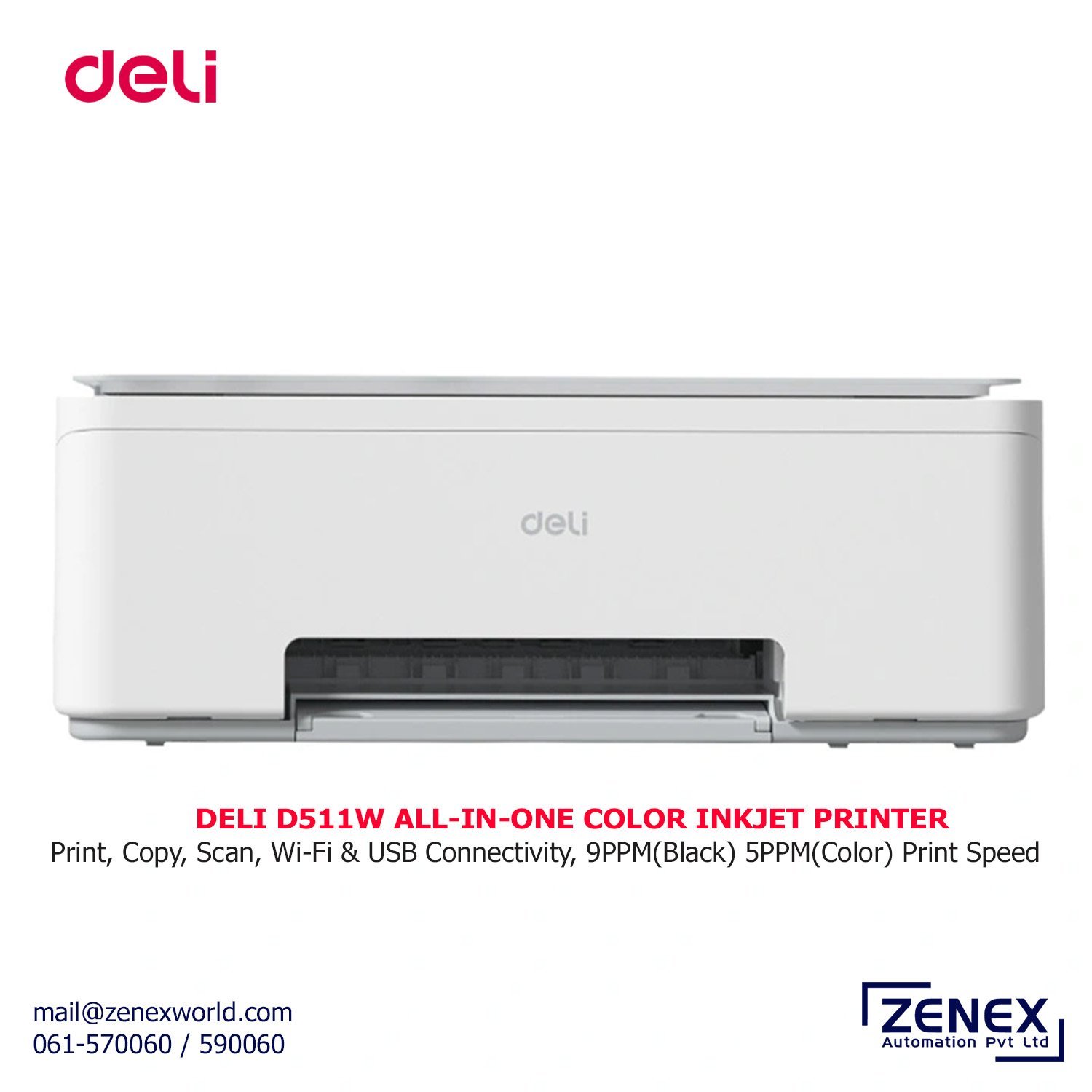 Zenex-Deli-D511W_1-1.jpg DELI COLOR INKJET PRINTER (D511W) - Image 1