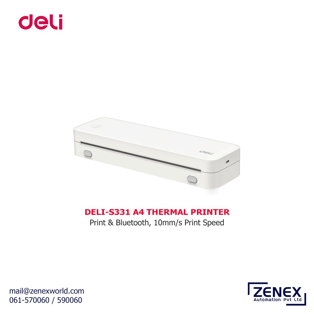 Zenex-Deli-S331_1.jpg DELI S331 A4 THERMAL PRINTER - Image 1