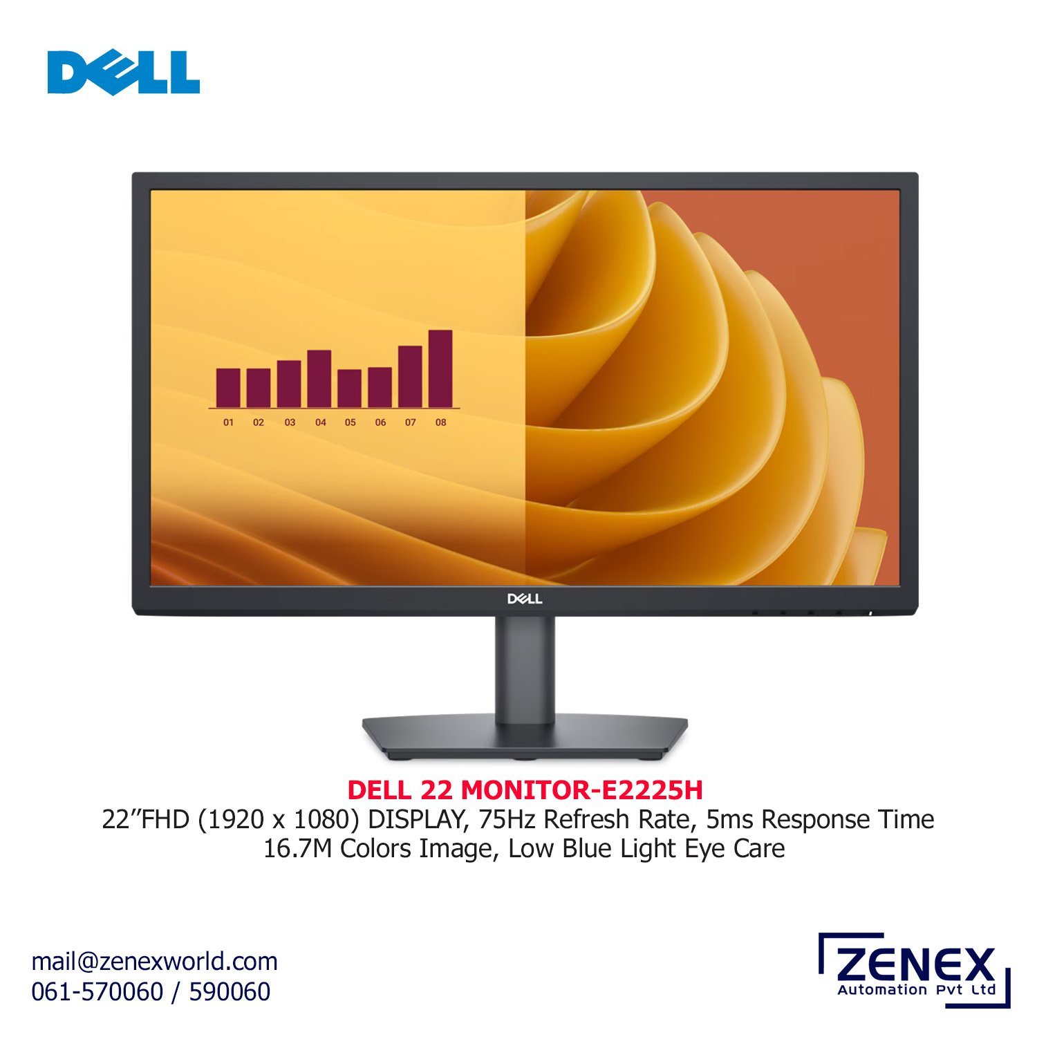 Zenex-Dell22-Monitor-E2225H_1.jpg DELL 22 MONITOR (E2225H) - Image 1