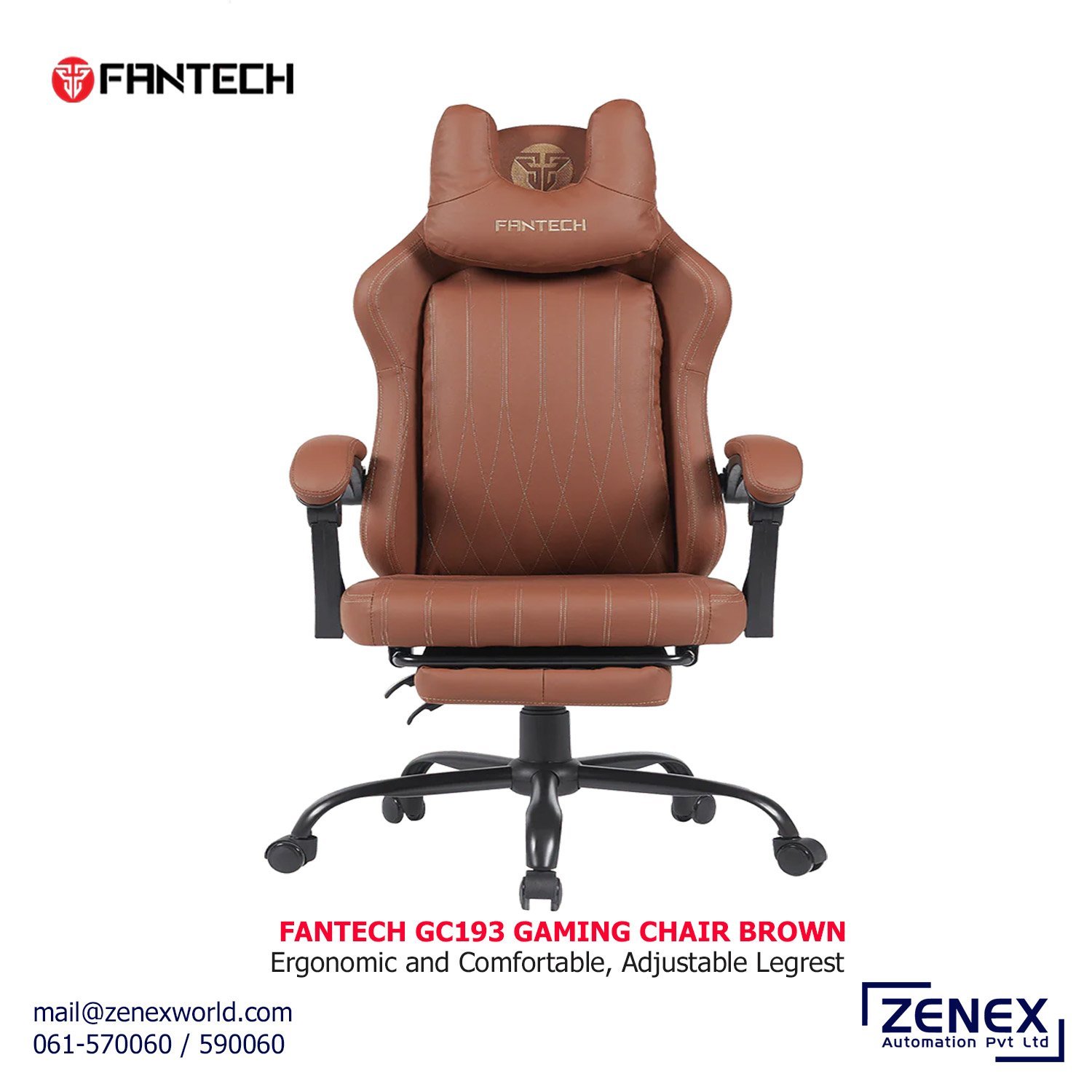 Zenex-FanTech-GC193-Gaming-Chair-Brown_1.jpg FANTECH GC193 GAMING CHAIR BROWN - Image 1