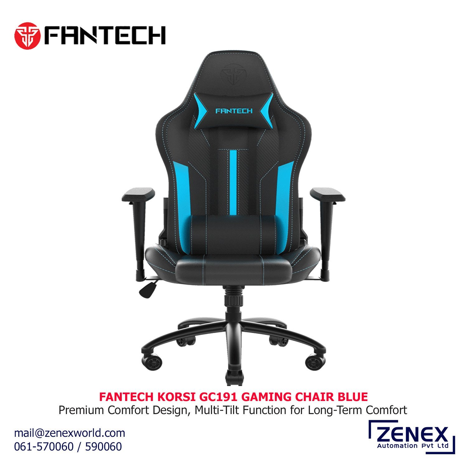 Zenex-FanTech-Korsi-GC191-Gaming-Chair-Blue_1.jpg FANTECH KORSI GC191 GAMING CHAIR – BLUE - Image 1