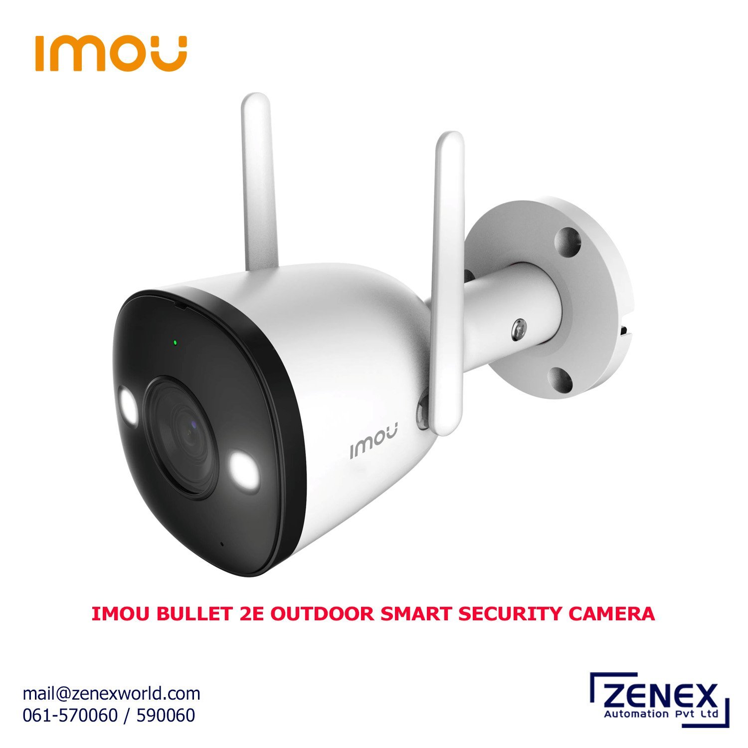 Zenex-Imou-Bullet-2E-Smart-Security-Camera_1.jpg IMOU BULLET 2E OUTDOOR SMART SECURITY CAMERA - Image 1