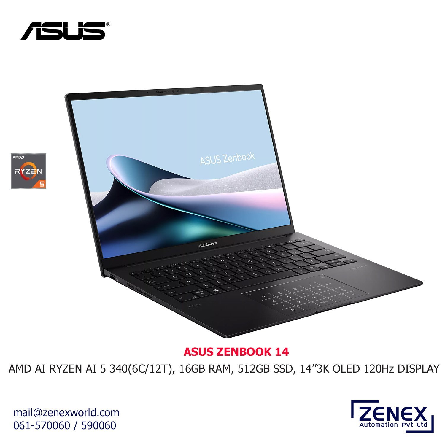 Zenex-Asus-Zenbook-14-RyzenAI5_1.jpg ASUS ZENBOOK 14 (UM3406KA) - Image 1