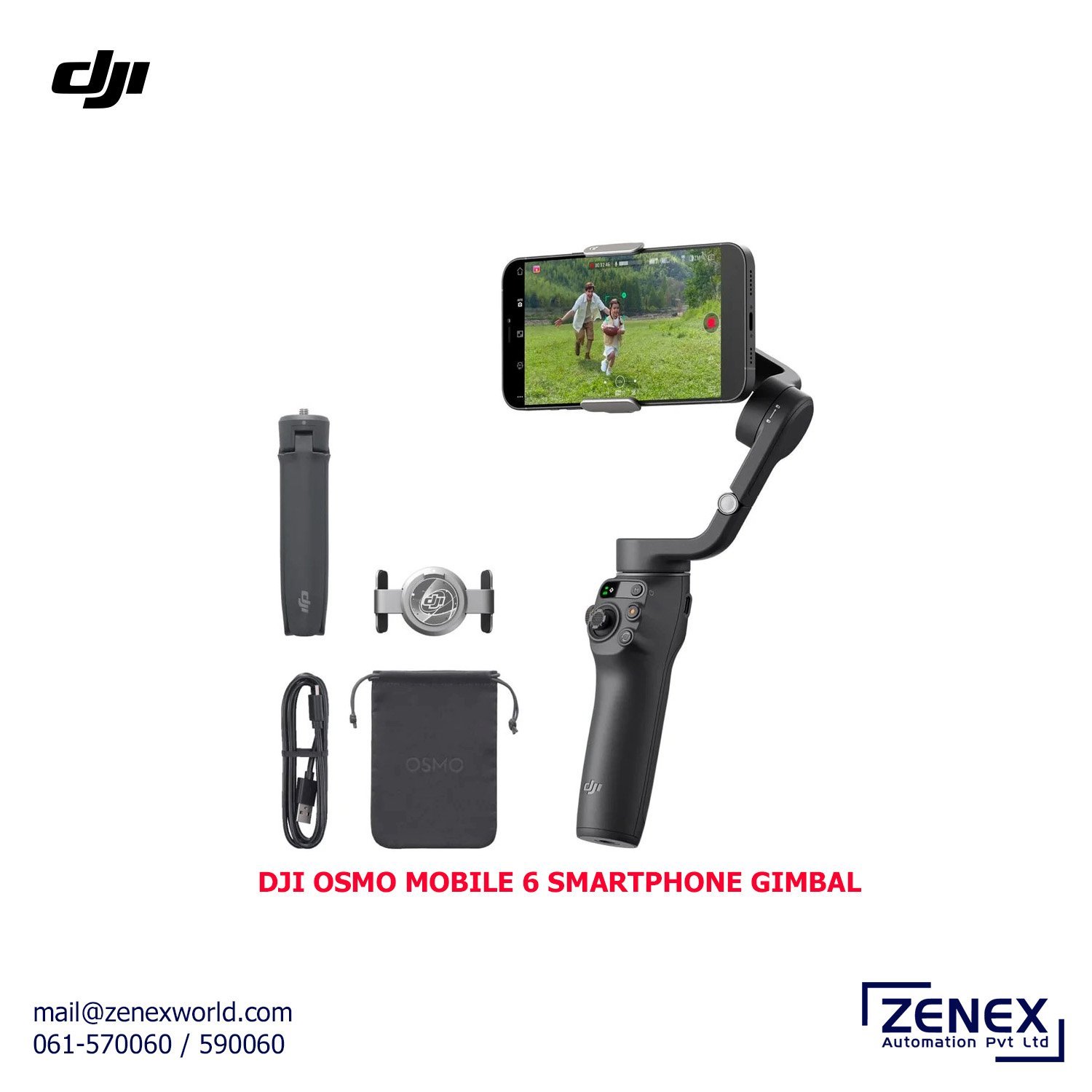 Zenex-Dji-Osmo-Mobile6-Smartphone-Gimbal_1.jpg DJI OSMO MOBILE 6 SMARTPHONE GIMBAL - Image 1