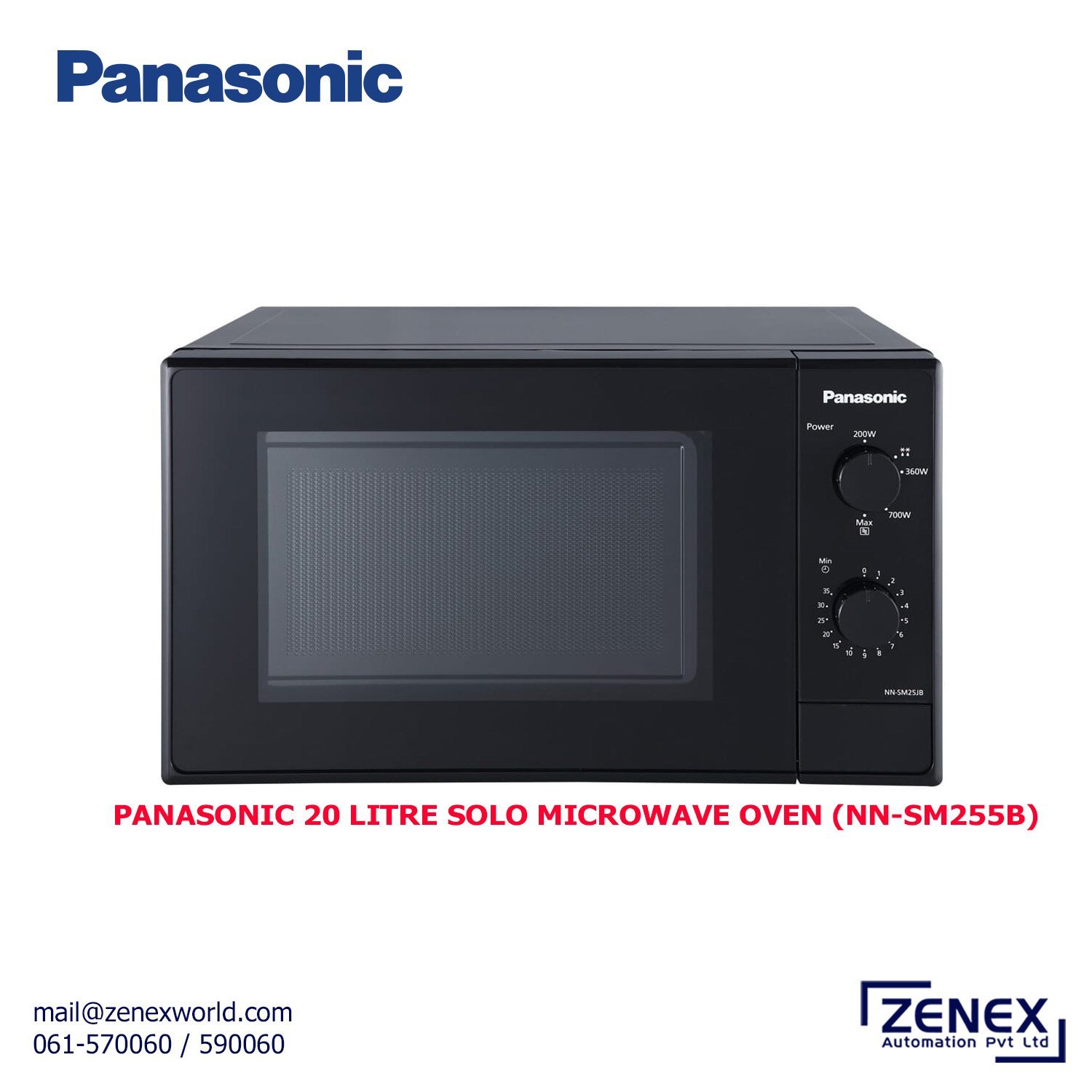 Zenex-Panasonic-20-Litre-Solo-Microwave-Oven-NN-SM255B_1.jpg PANASONIC 20 LITRE SOLO MICROWAVE OVEN (NN-SM255B) - Image 1