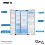 SAMSUNG 700L SIDE BY SIDE REFRIGERATOR WITH SMART CONVERSION - Image 2