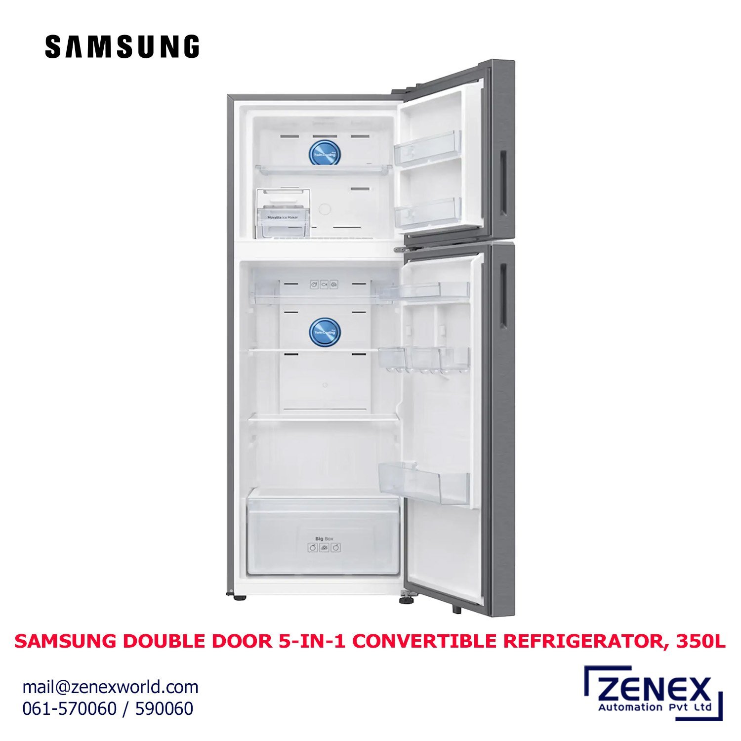 Zenex-Samsung-Double-Door-5-in-1-Convertible-Refrigerator-350l_1.jpg SAMSUNG DOUBLE DOOR 5-IN-1 CONVERTIBLE REFRIGERATOR, 350L - Image 1