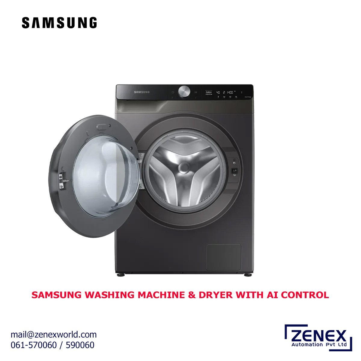 Zenex-Samsung-Washing-MachineDryer-With-AI-Control_1.jpg SAMSUNG 11KG FRONT LOAD WASHING MACHINE DRYER WITH AI CONTROL - Image 1