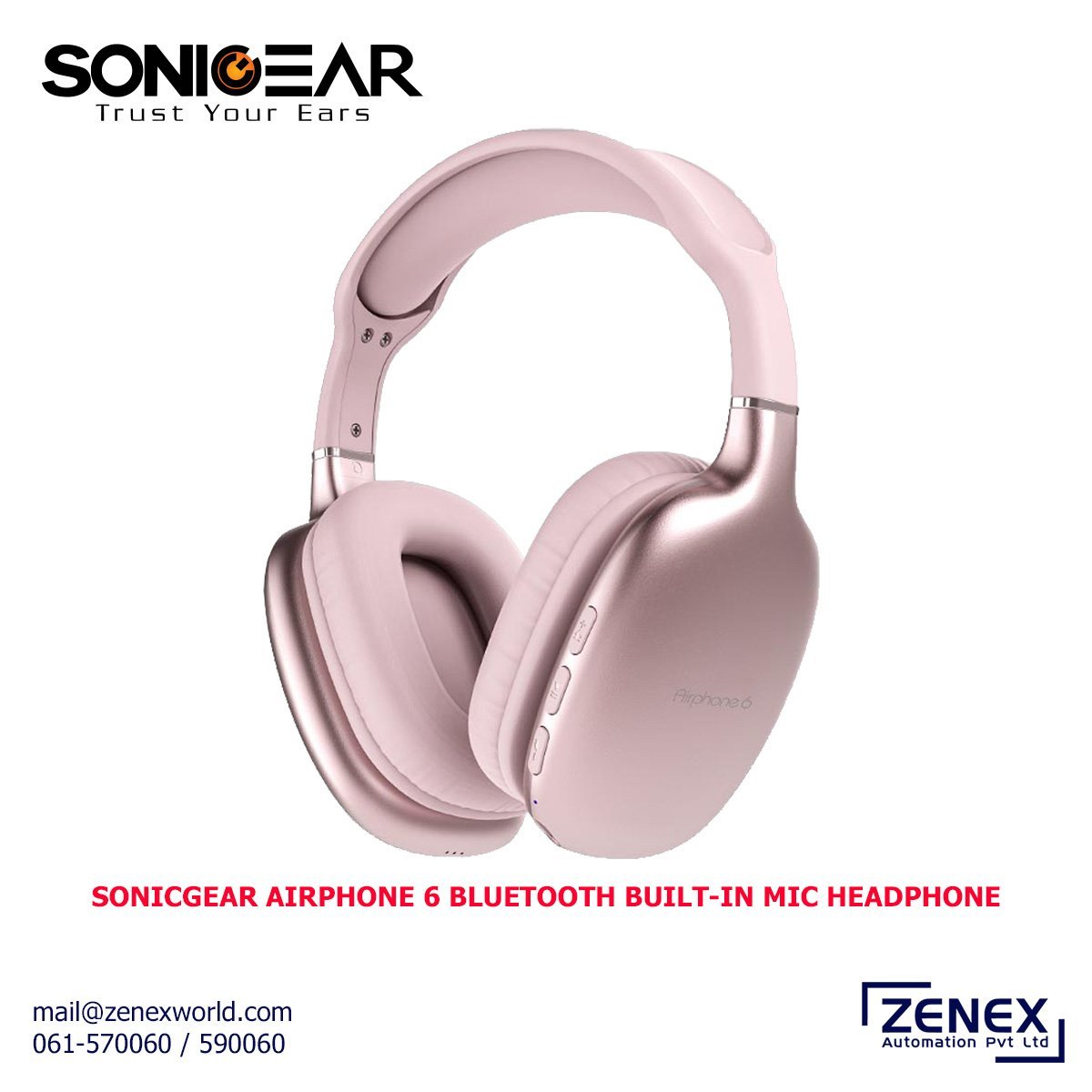 Zenex-SonicGear-AirPhone6-Bluetooth-Built-In-Mic-Headphone_1.jpg SONICGEAR AIRPHONE 6 BLUETOOTH BUILT-IN MIC HEADPHONE - Image 1