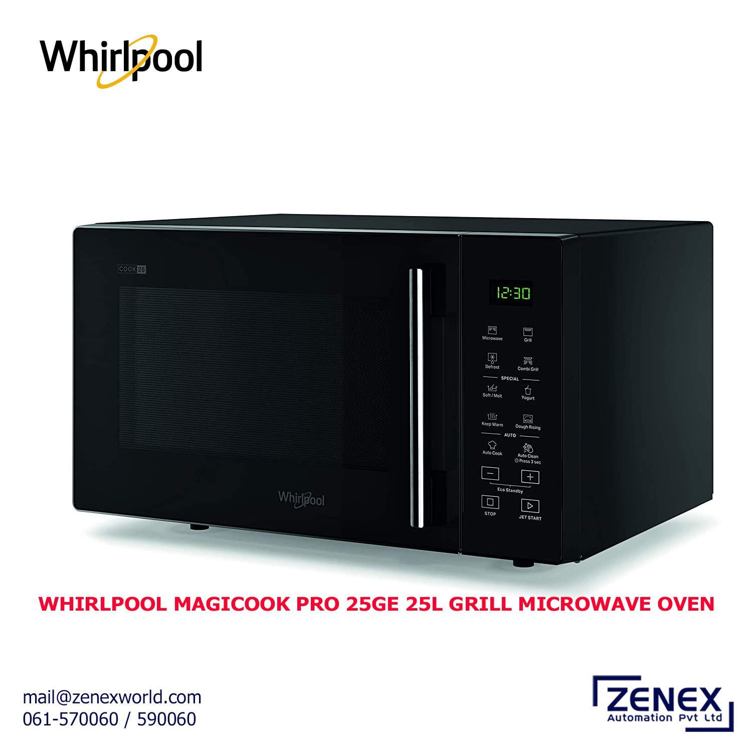 Zenex-Whirlpool-Magicook-Pro-25GE-25l-Grill-Microwave-Oven_1.jpg WHIRLPOOL MAGICOOK PRO 25GE 25L GRILL MICROWAVE OVEN - Image 1