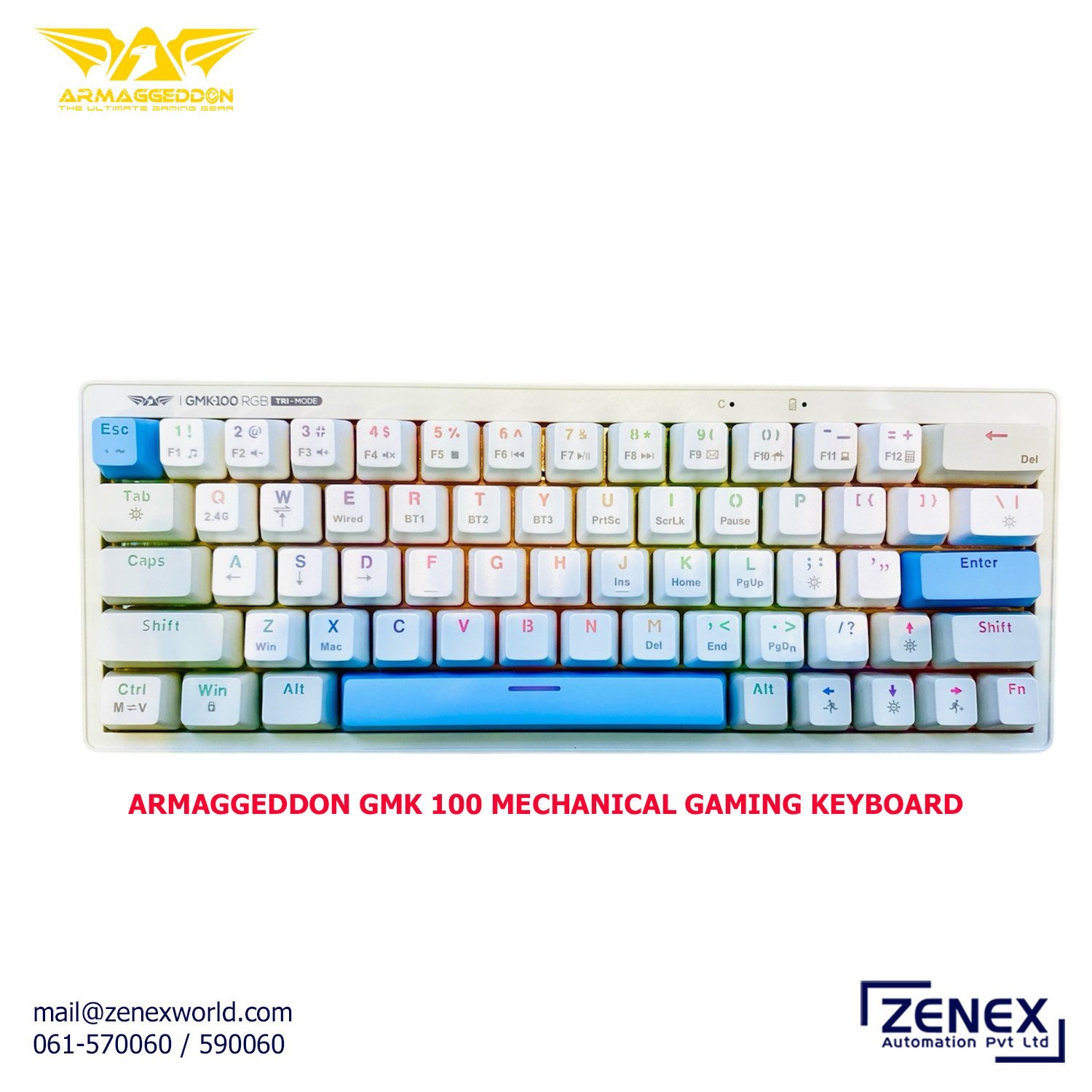 Zenex-Armaggeddon-GMK-100-Mechanical-Gaming-Keyboard_1-1.jpg ARMAGGEDDON GMK 100 MECHANICAL GAMING KEYBOARD - Image 1