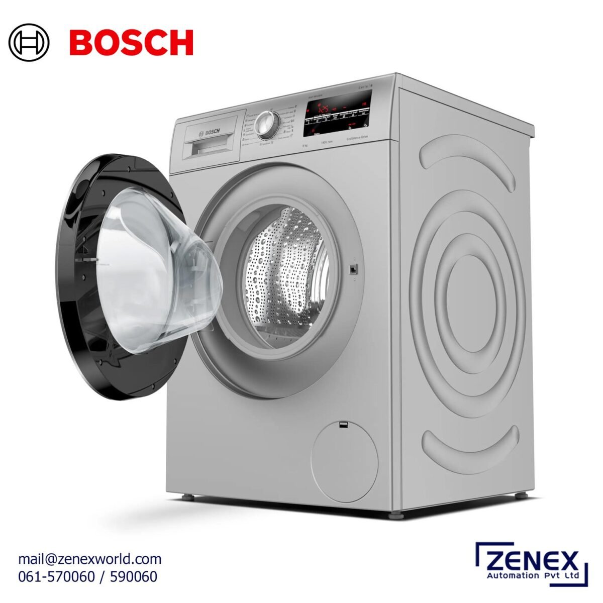 BOSCH 8 KG FRONT LOAD WASHING MACHINE (WAJ2846SIN) - Image 3