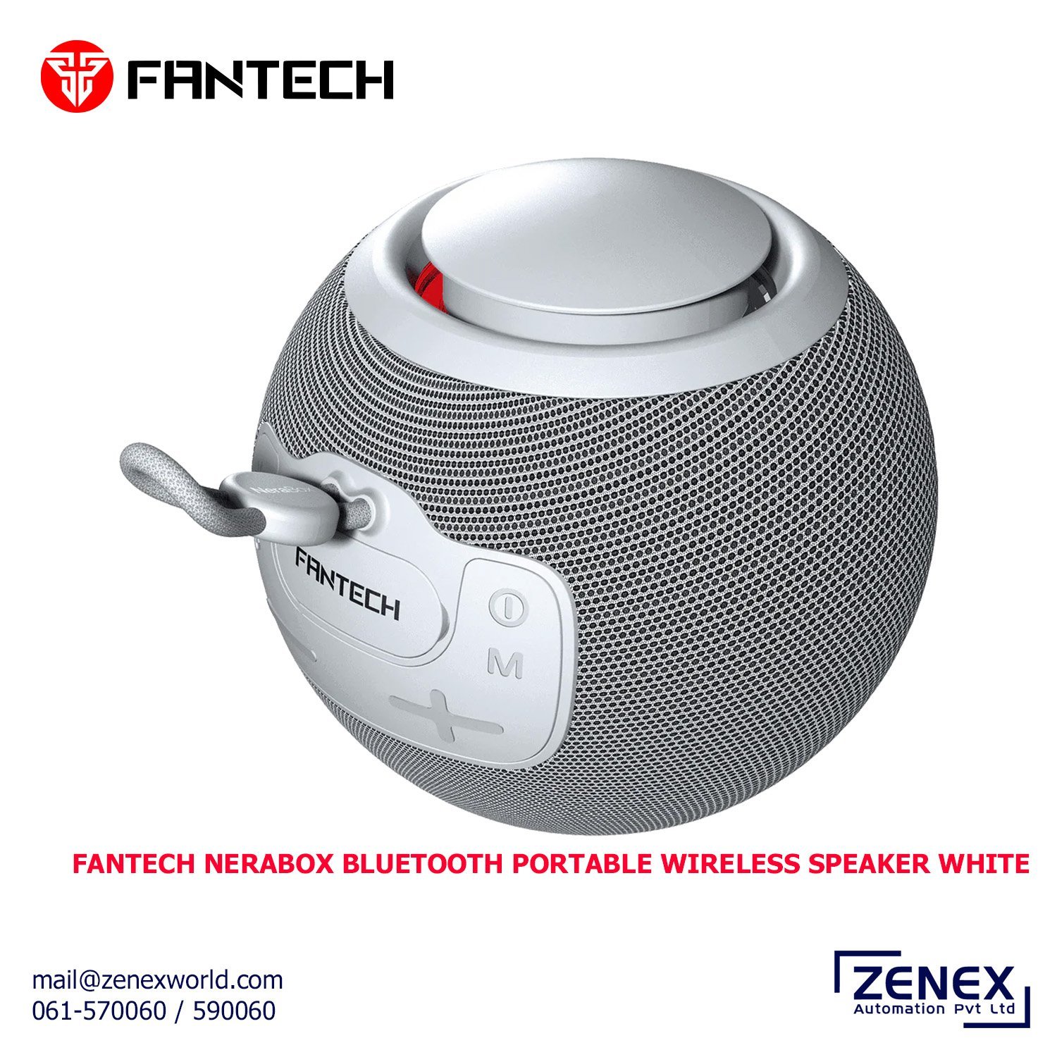 Zenex-Fantech-Nerabox-Bluetooth-Portable-Wireless-Speaker-White_1-1.jpg FANTECH NERABOX BLUETOOTH PORTABLE WIRELESS SPEAKER WHITE (BS161) - Image 1