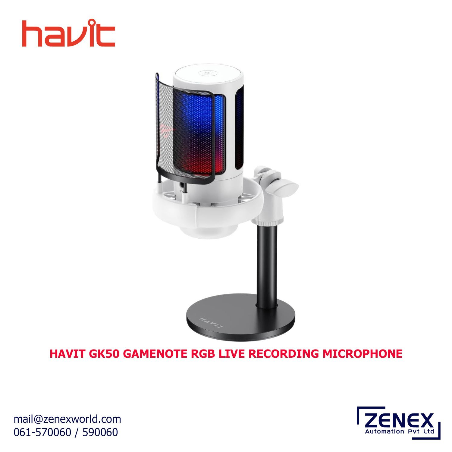Zenex-Havit-GK50-Gamenote-Rgb-Live-Recording-Microphone_1-1.jpg HAVIT GAMENOTE RGB LIVE RECORDING MICROPHONE (GK50) - Image 1