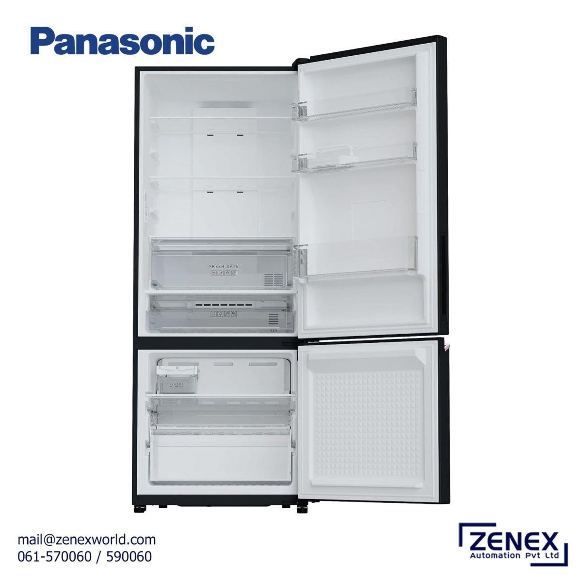 PANASONIC DOUBLE DOOR 401 LITRES REFRIGERATOR (NR-BK468BQKN) - Image 2