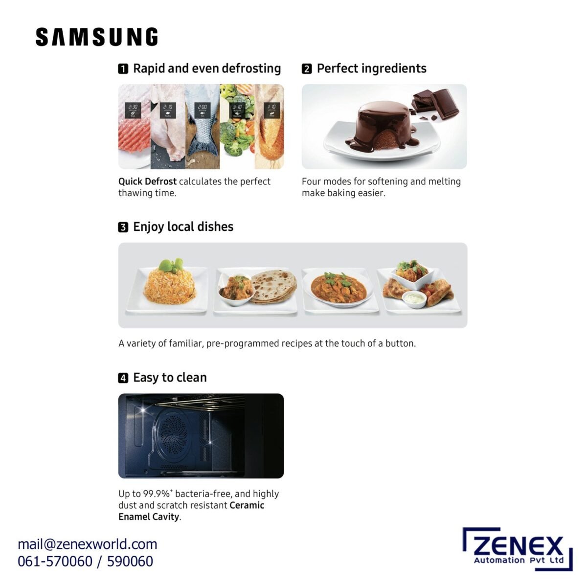 SAMSUNG 23L SOLO MICROWAVE OVEN (MS23A3513AK/IM) - Image 3