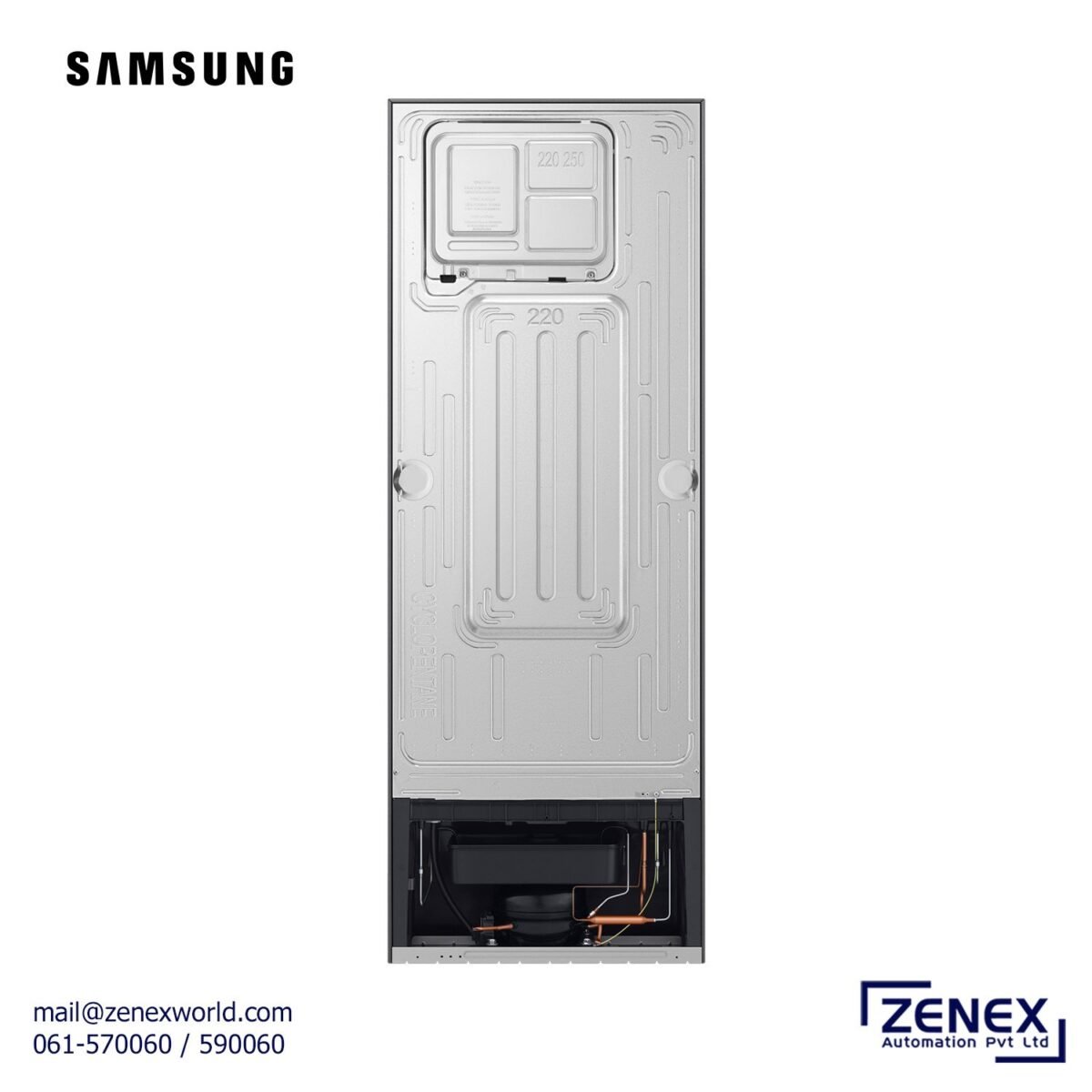 SAMSUNG 253L DOUBLE DOOR REFRIGERATOR (RT40H28WNPIM) - Image 3