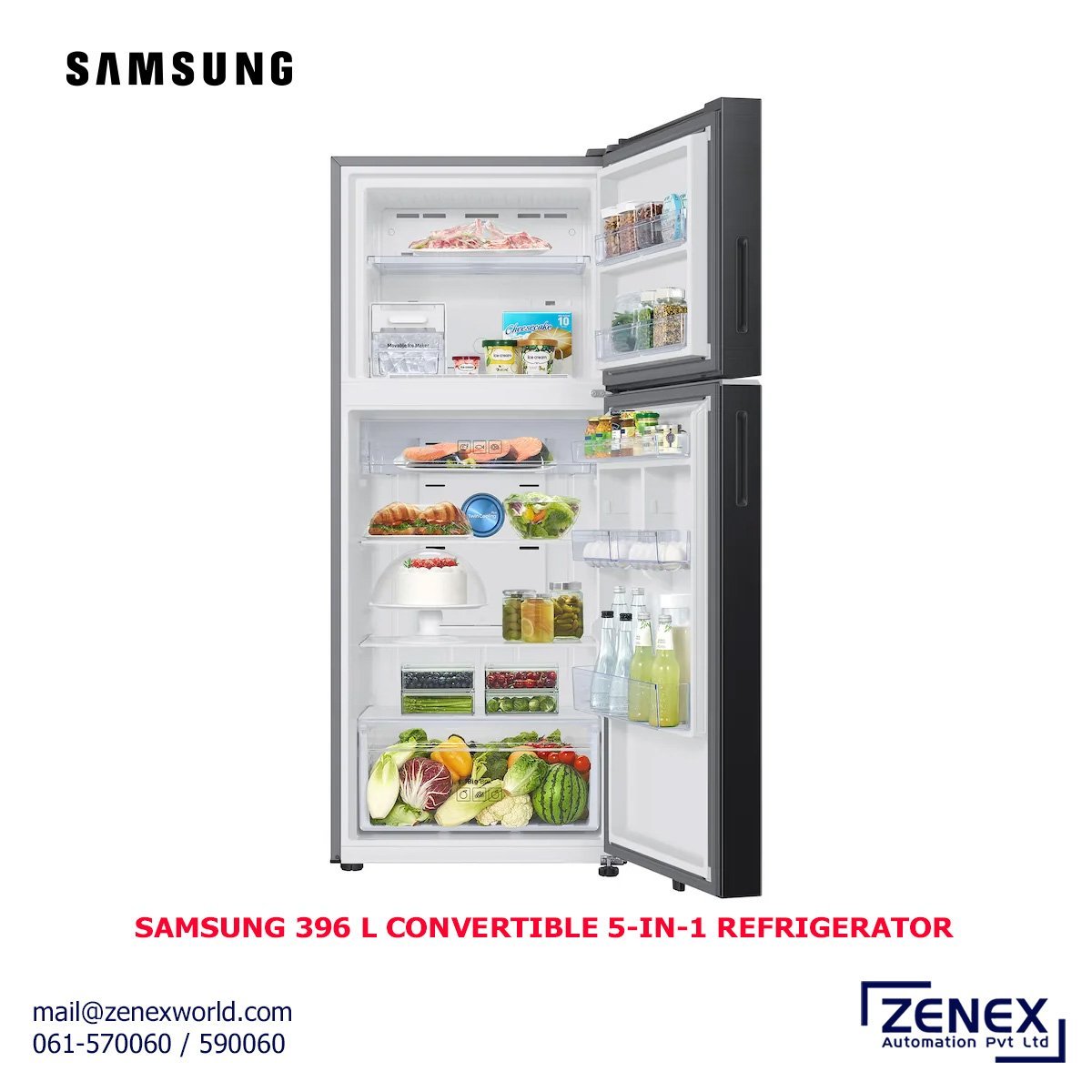 Zenex-Samsung-396L-Convertible-5-in-1-Refrigerator-3-1.jpg SAMSUNG 396 L CONVERTIBLE 5-IN-1 REFRIGERATOR (RT41DG6A2BB1HL) - Image 1
