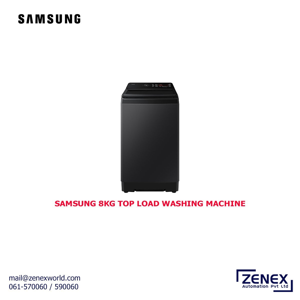 Zenex-Samsung-8kg-Top-Load-Washing-Machine_1-2.jpg SAMSUNG 8KG TOP LOAD WASHING MACHINE (WA80F08S2BIM) - Image 1