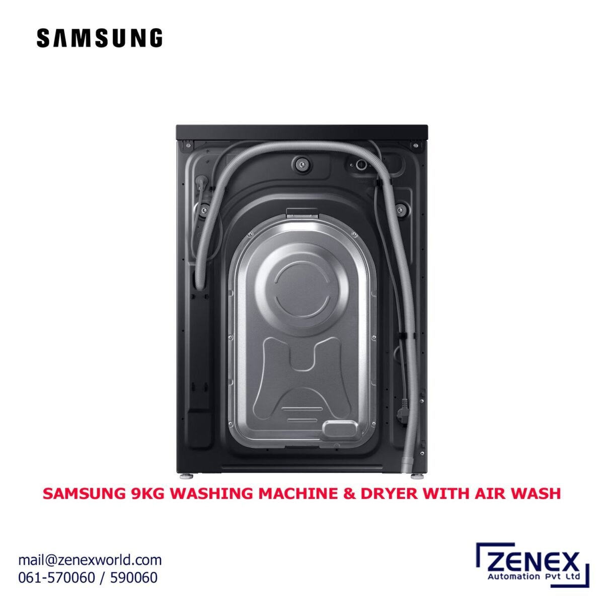 SAMSUNG 9KG FRONT LOAD WASHING MACHINE DRYER WITH AIR WASH (WD90T634DBN/SP)) - Image 2
