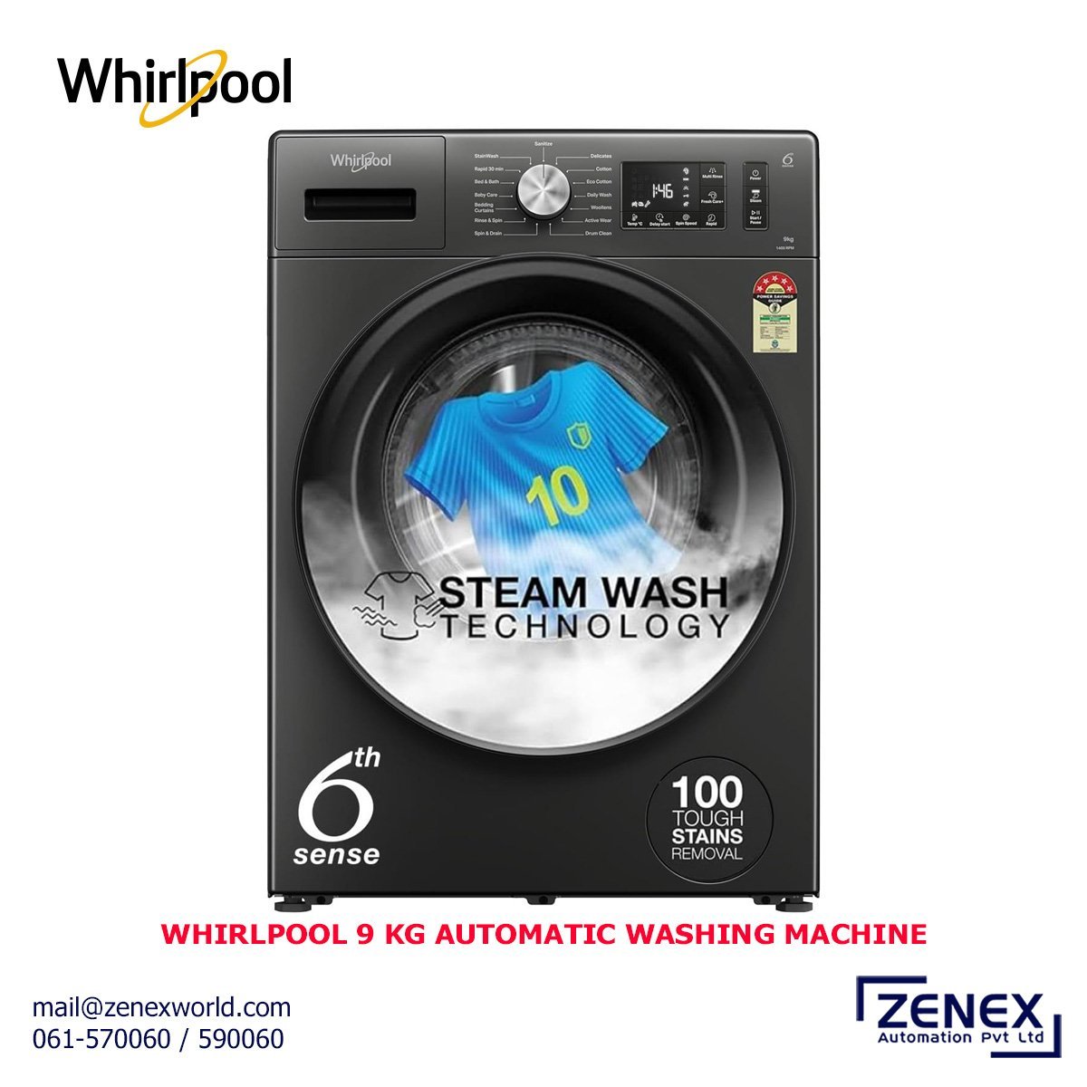 Zenex-Whirlpool-9Kg-Automatic-Washing-Machine_2-1.jpg WHIRLPOOL 9 KG AUTOMATIC WASHING MACHINE (XS9014BWME) - Image 1